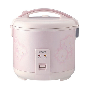TIGER 虎牌 6人份傳統機械式電子鍋 JNP-1000 操作簡單 附飯匙量杯, 粉紅色