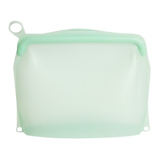 OUTSY 可密封果凍QQ矽膠食物夾鏈袋 食品級矽膠安全無毒 可重複使用環保 耐冰耐熱 輕量便攜, 小巧款(18.8 x 4.6 x 16.5cm), 1個