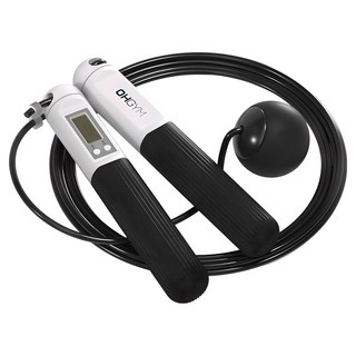 Ohgym 2合1 智能室內健身跳繩, 黑色, 1組