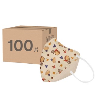 ataraxis 興安 大童醫用口罩, 刺蝟 棕色, 50片, 2盒