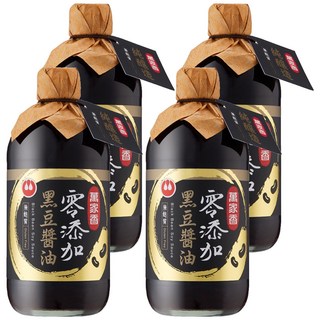 萬家香 零添加黑豆醬油 無麩質 不含糖分, 450ml, 4瓶