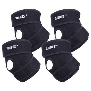 AOLIKES 奧力克斯 彈簧支撐運動護肘 可調節, 均碼, 黑色, 4個