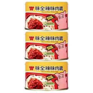 味全 辣味肉醬, 無添加防腐劑, 台灣原產, 150克*3入, 150g, 3罐