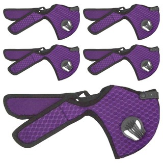 3D立體活性碳防空汙運動口罩 兒童用 13x27cm, 絳紫色, 5片, 1組