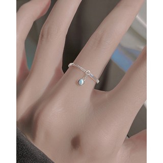 Kolorfull 女性鏈條垂墜戒指 銀色 7~12號