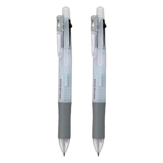 ZEBRA 斑馬牌 SARASA SJ3 黑、紅、藍三色原子筆與自動鉛筆 輕鬆收納筆夾, 白色, 2支