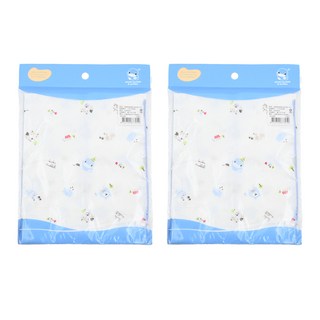 KU.KU Duckbill 酷咕鴨 狐狸熊滿底緹花紗布澡巾, 30 x 48cm, 顏色隨機, 2組