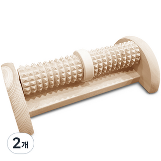 HINOKI ART 頂級扁柏滾輪腳底按摩器 1段, 混合色, 2個