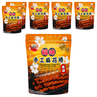 福味 手工麻花捲 (黑糖口味), 75g, 6包