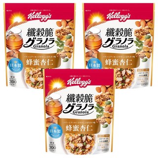 Kellogg's 家樂氏 纖穀脆 蜂蜜杏仁, 3包, 300g