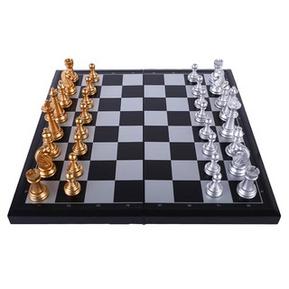 Hi Today 金屬磁吸便攜式折疊西洋棋組 33cm, 混合色