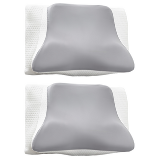 J-bedtime 床寢時光 釋壓舒眠止鼾修容蝶型枕 Q9781M-1, 55 x 35 x 7~12cm, 雙色灰, 2個