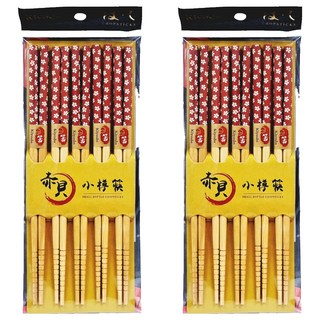 Kiyodo 赤貝小樽筷 5件組, 淺木頭色, 2組, 竹