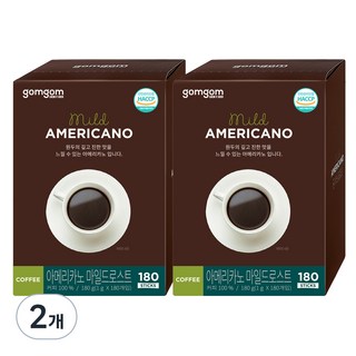 곰곰 아메리카노 마일드로스트, 1g, 180개입, 2개
