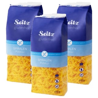 Seitz 賽茲 無麩質義大利捲麵 500g 德國原裝進口, 3包
