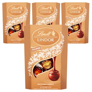 Lindt 瑞士蓮 LINDOR LINDOR綜合巧克力球, 200g, 4盒
