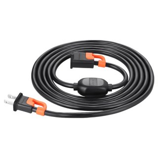 PowerSync 群加 2P 中繼抗搖擺延長用電源線組 TS1VC050 450g, 5m, 黑色+橘色, 1條