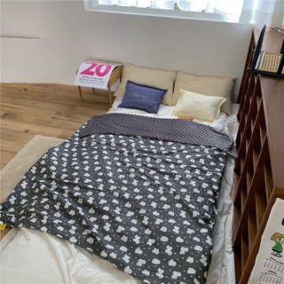 bebehome 柔軟親膚顆粒安撫毯 親子荳荳被 四季款, 比熊 黑色 + 灰色 + 白色