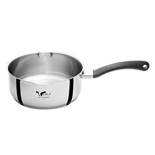BUFFALO 牛頭牌 新小牛雪平鍋, JIS SUS304不鏽鋼, 導磁複合合金鍋底, 適用瓦斯爐/陶瓷爐/電磁爐/電爐/黑晶爐/IH爐, 20cm, 1個