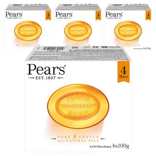 페어스 퓨어 앤 젠틀 위드 내추럴 오일 비누, 100g, 16개입