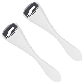 不鏽鋼臉部按摩滾輪, 白色, 2個