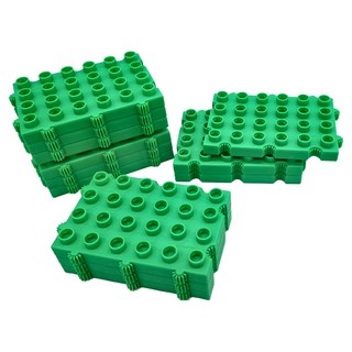 Morphun 創意積木 Base Plates 底板, 綠色, 1組