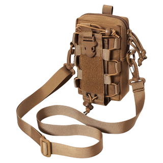 樂威客 戰術腰包 城市戶外休閒 高強度防水尼龍, 卡其色, 1個, 12 x 17.5 x 7cm