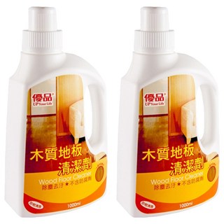 優品 木質地板清潔劑 除塵去汙 清新芳香, 1L, 2瓶