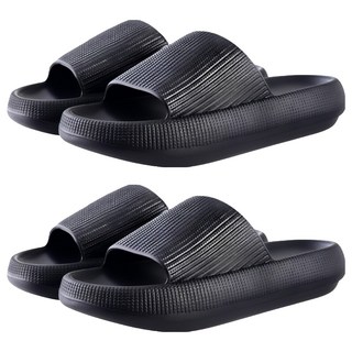 超厚底拖鞋 2雙組 EVA材質, 28cm, 黑色