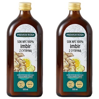 PREMIUM ROSA 檸檬生薑原汁, 2個, 500ml