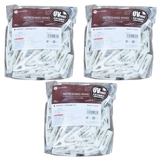 PONIKASEI 衣夾40入 ws-024 耐用防風 晾衣夾, 1入