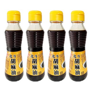 北斗馨油 胡麻油，精選黑芝麻子，香氣濃郁，適用於熱炒料理或調理進補食品, 125ml, 4瓶