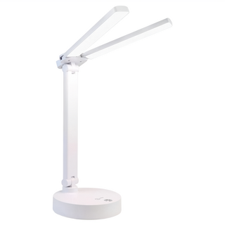 aibo 雙頭多角度充電式觸控LED摺疊檯燈 三段色溫 USB-LI-69, 白色