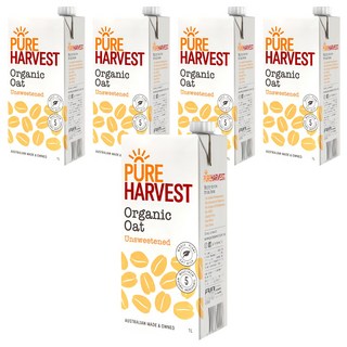 PURE HARVEST 澳洲有機燕麥奶 無添加糖, 1L, 5瓶