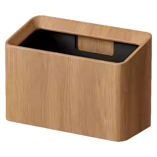 日式桌面木質紋迷你垃圾桶, 淺原木色