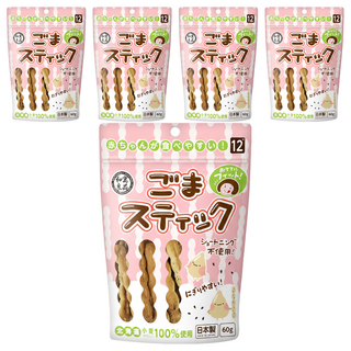 和寓良品 北海道小麥芝麻棒 12個月以上適用, 黑芝麻, 60g, 5包