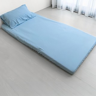 BEARBED 熊棉 折疊床墊專用床包枕套組, 淺藍色, 3尺(186 x 90cm) + 枕套 45 x 75cm