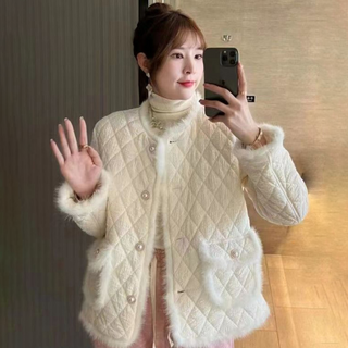 포플러앤씨 여성용 컬렉 퀼팅 점퍼 P24WJP093013