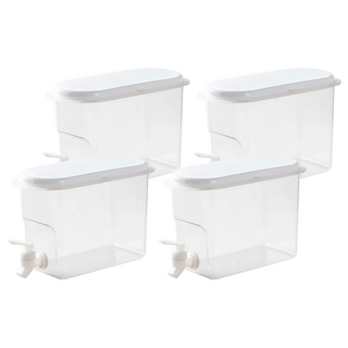 食品級大容量冰箱冷水壺 冷熱皆宜 節省空間, 透明, 3L, 4個