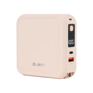 LaPO 全功能無線充電行動電源 Type-C + Type-C, WT-08, 泡泡粉