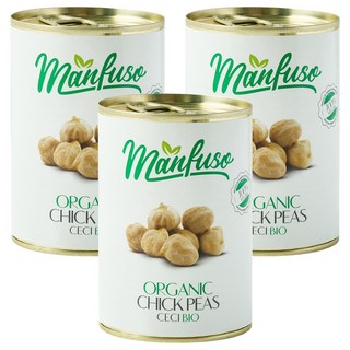 Manfuso 鷹嘴豆罐頭, 3個, 400g