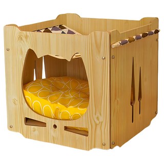 大貓型 厚墊子貓屋 L號 高密度板材 貓頭款, 38 x 38 x 38cm, 1組