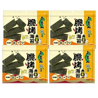 元本山 脆烤海苔 椒鹽風味，甜鹹比例完美，爽口酥脆，風味十足, 34g, 4包