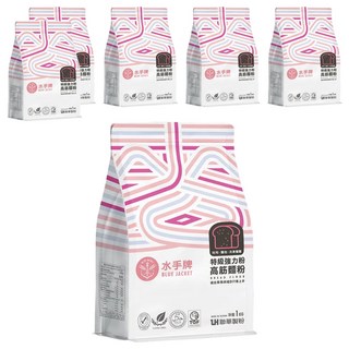 聯華製粉 BLUE JACKET 水手牌 強力吐司高筋麵粉, 1kg, 6包