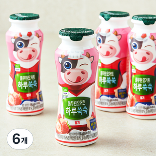 풀무원 요거트 하루 쑥쑥 딸기, 100ml, 4개입, 6개