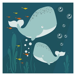 ARTLIFE 數字油畫DIY DR072 20 x 20cm, 鯨豚世界 綠色, 1組