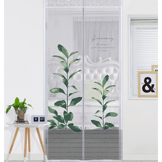 DASHOP 一體式磁吸高級防蚊門簾套組, 植物園