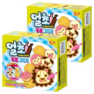 해태제과 얼초 동물 그리기 과자세트, 단품, 2개
