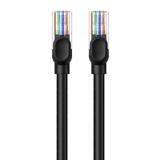 Baseus 倍思 捷速 超五類RJ45千兆網路線 圓線, 星曜黑, 2m, 1條
