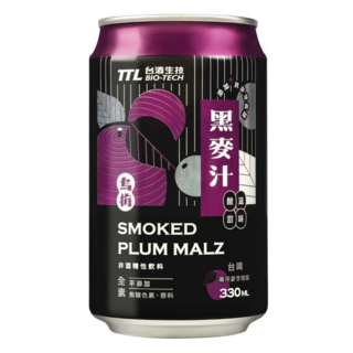 TTL BIO-TECH 台酒生技 烏梅黑麥汁 330mL, 1罐